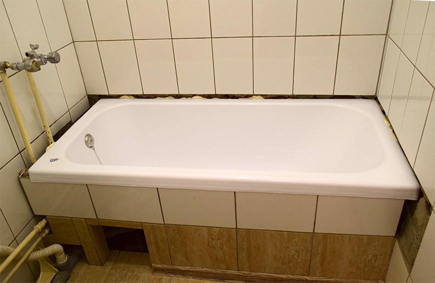 Обновление старой сантехники по технологии «ванна в ванну» по адресу Москва, Коровинское шоссе 33